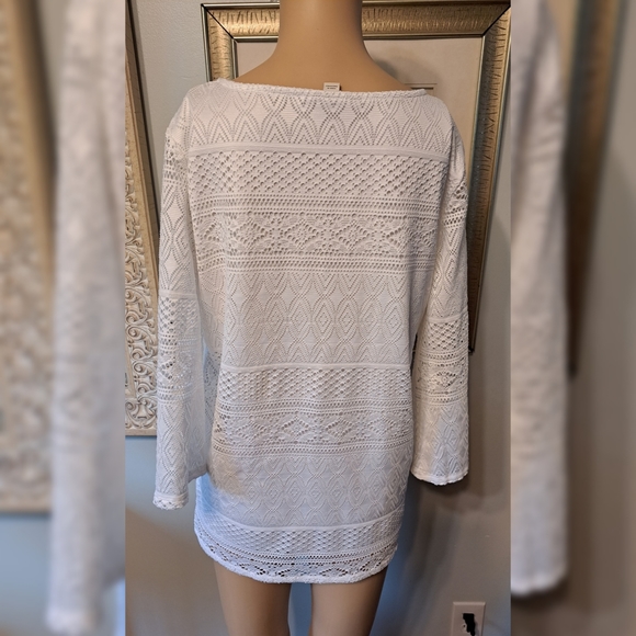 Dana Buchman crochet type top Medium - Picture 3 of 12